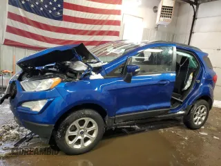 2019 Ford EcoSport SE with VIN MAJ6S3GLXKC265649, listed as a Copart auction lot 45130655 with 10,666 mi miles and Salvage Title. Bid and sale history available at carsss.com. Image 1.