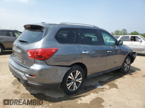 2017 Nissan Pathfinder SL with VIN 5N1DR2MM1HC611323, listed as a Copart auction lot 59956795 with 80,317 mi miles and Salvage title. Bid and sale history available at DreamBid. Image 3.