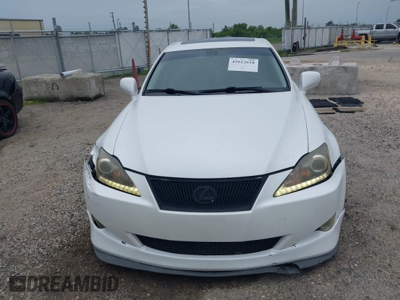 2007 Lexus IS 250 with VIN JTHBK262672043200, listed as a IAAI auction lot 42612618 with 139,241 mi miles and . Bid and sale history available at DreamBid. Image 12.