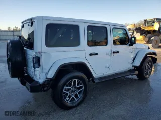 2024 Jeep Wrangler Sahara with VIN 1C4PJXEN9RW106174, listed as a Copart auction lot 43587335 with 18,621 mi miles and Salvage Title. Bid and sale history available at carsss.com. Image 3.