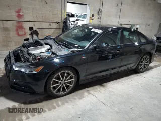 2018 Audi A6 Premium Plus with VIN WAUG3AFC8JN053852, listed as a Copart auction lot 80870894 with 128,968 mi miles and Salvage Title. Bid and sale history available at carsss.com. Image 1.