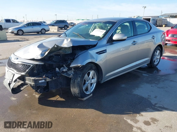 2015 Kia Optima LX with VIN 5XXGM4A71FG484306, listed as a IAAI auction lot 41797482 with 116,181 mi miles and . Bid and sale history available at carsss.com. Image 2.