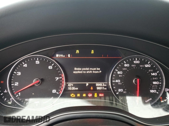 2016 Audi A6 2.0T Premium with VIN WAUCFAFC0GN101178, listed as a Copart auction lot 45175775 with 96,011 mi miles and Salvage Title. Bid and sale history available at carsss.com. Image 9.