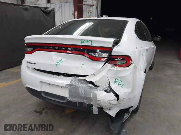 2016 Dodge Dart SE with VIN 1C3CDFAA0GD606207, listed as a IAAI auction lot 42441745 with 144,931 mi miles and . Bid and sale history available at DreamBid. Image 6.