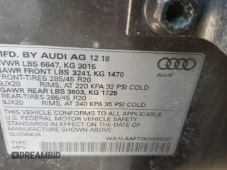 2019 Audi Q7 Premium Plus z VIN WA1LAAF73KD026327, wystawiony jako Copart lot #46642965 z przebiegiem 91 845 mil mil oraz Czysty tytuł • Clean title. Historia ofert i sprzedaży dostępna na DreamBid. Obrazek 13.