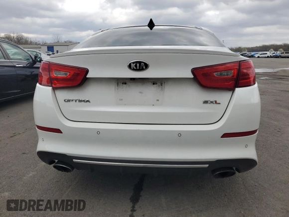 2014 Kia Optima SXL Turbo with VIN 5XXGR4A64EG348677, listed as a Copart auction lot 50593735 with 111,329 mi miles and Salvage Title. Bid and sale history available at DreamBid. Image 6.