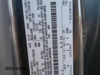 2020 Ford Escape SE z VIN 1FMCU9G65LUA69632, wystawiony jako Copart lot #58921965 z przebiegiem 8964 mil mil oraz Tytuł czysty. Historia ofert i sprzedaży dostępna na DreamBid. Obrazek 12.