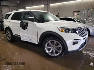 2020 Ford Explorer Platinum with VIN 1FM5K8HCXLGA04075, listed as a Copart auction lot 49108795 with 36,346 mi miles and Salvage Title. Bid and sale history available at carsss.com. Image 4.