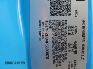 2023 Chevrolet Corvette 3LZ z VIN 1G1YF2D34P5603878, wystawiony jako Copart lot #51691575 z przebiegiem 10 063 mil mil oraz Szkoda całkowita • Salvage title. Historia ofert i sprzedaży dostępna na DreamBid. Obrazek 13.