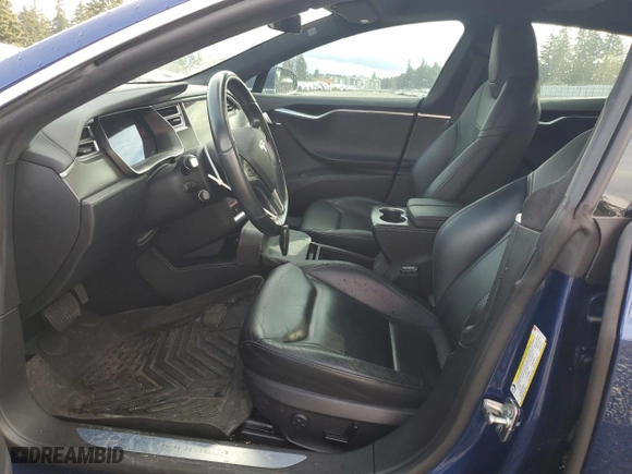 2016 Tesla Model S 90D with VIN 5YJSA1E24GF172713, listed as a Copart auction lot 50810655 with 61,156 mi miles and Salvage Title. Bid and sale history available at carsss.com. Image 7.