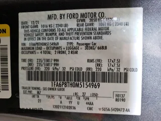 2021 Ford Mustang EcoBoost z VIN 1FA6P8TH0M5154969, wystawiony jako Copart lot #58635625 z przebiegiem 18 763 mil mil oraz Szkoda całkowita • Salvage title. Historia ofert i sprzedaży dostępna na DreamBid. Obrazek 12.