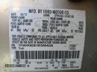 2011 Ford Explorer XLT с VIN 1FMHK8D81BGA54229, выставлен на аукционе Copart как лот 59540195 с пробегом 195 401 миль миль и Списание • Salvage title. История ставок и продаж доступна на DreamBid. Изображение 13.
