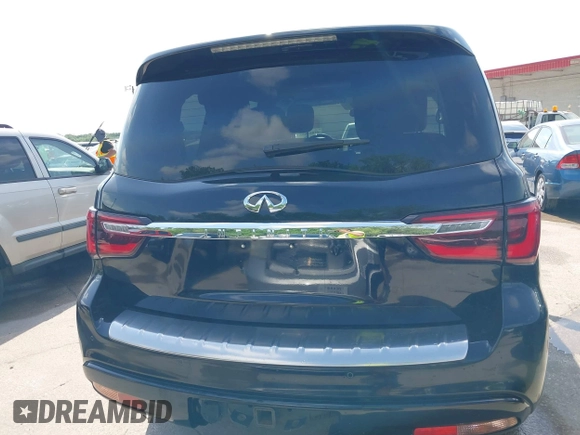 2018 Infiniti QX80 with VIN JN8AZ2NF4J9660983, listed as a IAAI auction lot 42063055 with 24,347 mi miles and . Bid and sale history available at DreamBid. Image 16.