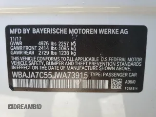 2018 BMW 5 Series 530i xDrive z VIN WBAJA7C55JWA73915, wystawiony jako Copart lot #42592435 z przebiegiem 85 371 mil mil oraz Nie do naprawy • Non repairable. Historia ofert i sprzedaży dostępna na DreamBid. Obrazek 12.