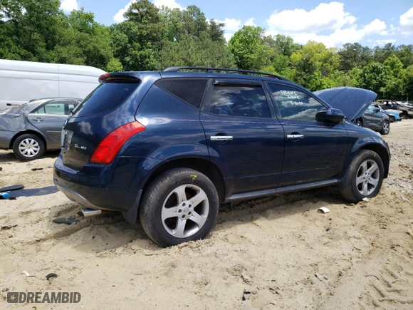 2005 Nissan Murano SL with VIN JN8AZ08W35W426860, listed as a Copart auction lot 56135664 with 0 mi miles and Salvage Title. Bid and sale history available at carsss.com. Image 3.