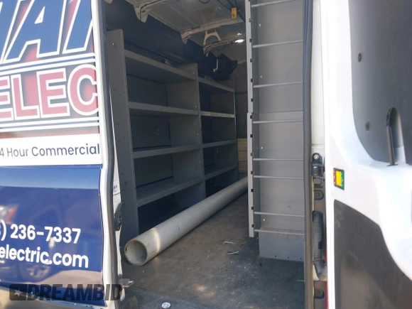 2020 Ford Transit Cargo with VIN 1FTBW3X8XLKB01219, listed as a IAAI auction lot 40268320 with 53,863 mi miles and . Bid and sale history available at DreamBid. Image 17.