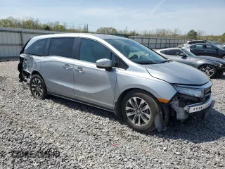 2024 Honda Odyssey EX-L with VIN 5FNRL6H63RB046690, listed as a Copart auction lot 51444685 with 7,829 mi miles and Salvage Title. Bid and sale history available at DreamBid. Image 4.