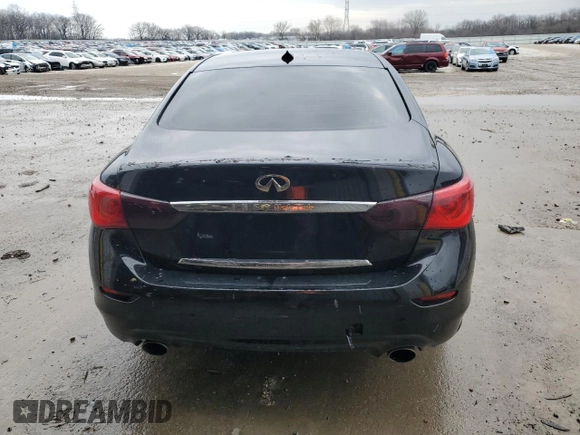 2014 Infiniti Q50 Premium with VIN JN1BV7AR5EM702785, listed as a Copart auction lot 53533525 with 98,054 mi miles and Salvage Title. Bid and sale history available at carsss.com. Image 6.