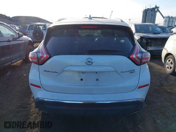 2017 Nissan Murano Platinum z VIN 5N1AZ2MH6HN188216, wystawiony jako IAAI lot #41442736 z przebiegiem 97 429 mil mil oraz . Historia ofert i sprzedaży dostępna na DreamBid. Obrazek 17.