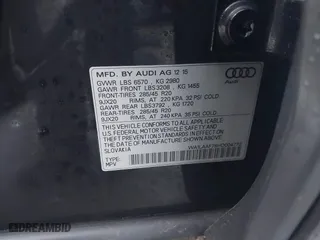 2017 Audi Q7 Premium Plus with VIN WA1LAAF78HD004770, listed as a IAAI auction lot 41251276 with 127,854 mi miles. Bid and sale history available at carsss.com. Image 9.