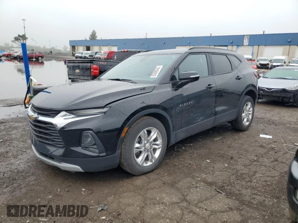 2022 Chevrolet Blazer LT z VIN 3GNKBCR45NS165026, wystawiony jako Copart lot #55399345 z przebiegiem 40 712 mil mil oraz Czysty tytuł • Clean title. Historia ofert i sprzedaży dostępna na DreamBid. Obrazek 1.