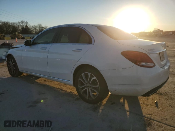 2017 Mercedes-Benz C 300 with VIN 55SWF4KB4HU212748, listed as a Copart auction lot 46835155 with 123,246 mi miles and Salvage Title. Bid and sale history available at carsss.com. Image 2.