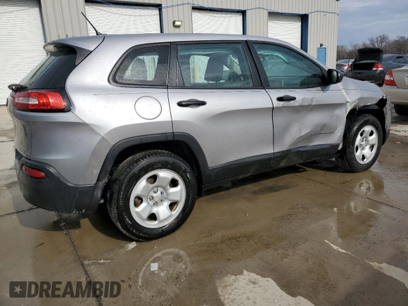 2017 Jeep Cherokee Sport with VIN 1C4PJMAB4HD220913, listed as a Copart auction lot 47193015 with 153,086 mi miles and Salvage Title. Bid and sale history available at carsss.com. Image 3.
