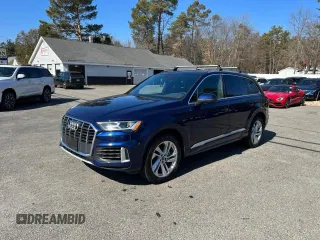 2021 Audi Q7 Premium z VIN WA1AXAF70MD025287, wystawiony jako Copart lot #59905225 z przebiegiem 106 504 mil mil oraz Czysty tytuł • Clean title. Historia ofert i sprzedaży dostępna na DreamBid. Obrazek 1.