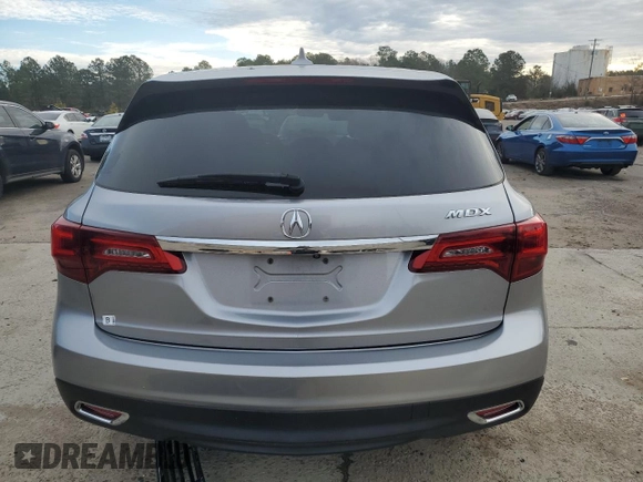 2016 Acura MDX w/Tech with VIN 5FRYD3H41GB008389, listed as a Copart auction lot 42983955 with 0 mi miles and Salvage Title. Bid and sale history available at carsss.com. Image 6.