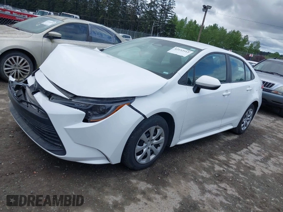 2024 Toyota Corolla LE with VIN 5YFB4MDE8RP087708, listed as a IAAI auction lot 42153912 with 27,811 mi miles. Bid and sale history available at carsss.com. Image 2.