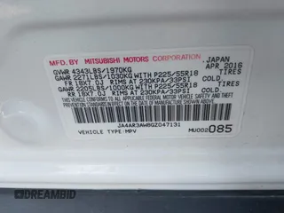 2016 Mitsubishi Outlander Sport 2.4 ES with VIN JA4AR3AW8GZ047131, listed as a IAAI auction lot 40908069 with 124,646 mi miles. Bid and sale history available at carsss.com. Image 9.