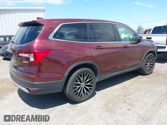 2019 Honda Pilot EX-L with VIN 5FNYF6H56KB051446, listed as a IAAI auction lot 42814703 with 72,299 mi miles and . Bid and sale history available at DreamBid. Image 4.