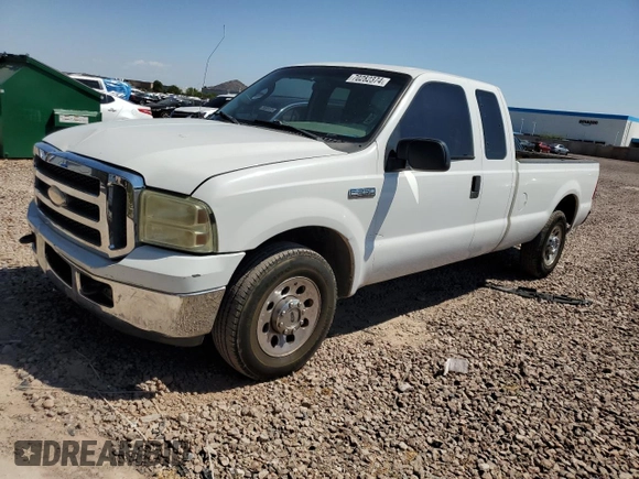 2005 Ford Super Duty F-250 XL with VIN 1FTSX20595EB03374, listed as a Copart auction lot 70282374 with 256,029 mi miles and Salvage Title. Bid and sale history available at carsss.com. Image 1.