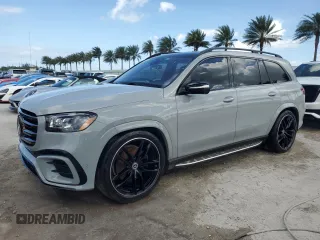 2024 Mercedes-Benz GLS 580 z VIN 4JGFF8FE6RB060842, wystawiony jako Copart lot #76006524 z przebiegiem Nie podano mil oraz Nie do naprawy. Historia ofert i sprzedaży dostępna na DreamBid. Obrazek 1.