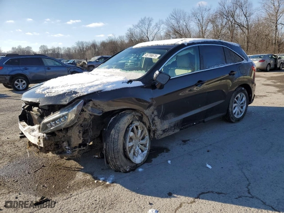 2016 Acura RDX Tech Pkg with VIN 5J8TB4H58GL013314, listed as a Copart auction lot 45798675 with 92,137 mi miles and Salvage Title. Bid and sale history available at carsss.com. Image 1.
