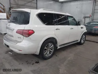 2017 Infiniti QX80 with VIN JN8AZ2NC9H9430498, listed as a IAAI auction lot 41579847 with 133,321 mi miles. Bid and sale history available at carsss.com. Image 4.