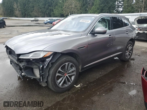 2021 Jaguar F-Pace S with VIN SADCJ2EU9MA667414, listed as a Copart auction lot 50034645 with 16,501 mi miles and Salvage title. Bid and sale history available at DreamBid. Image 1.