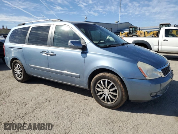 2011 Kia Sedona EX with VIN KNDMH4C79B6377419, listed as a Copart auction lot 46674335 with 159,436 mi miles and Salvage Title. Bid and sale history available at carsss.com. Image 4.