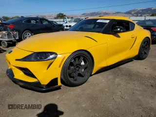 2020 Toyota GR Supra 3.0 with VIN WZ1DB4C09LW022905, listed as a Copart auction lot 75098964 with 14,229 mi miles and Salvage Title. Bid and sale history available at carsss.com. Image 1.