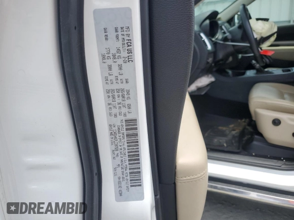 2020 Dodge Durango SXT with VIN 1C4RDHAG7LC307528, listed as a Copart auction lot 59709415 with 79,243 mi miles and Salvage title. Bid and sale history available at DreamBid. Image 13.