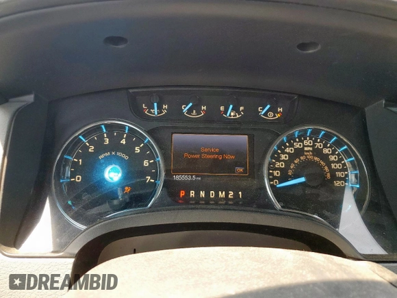 2012 Ford F-150 XL with VIN 1FTFW1EF2CFC06627, listed as a Copart auction lot 58187725 with 185,553 mi miles and Salvage title. Bid and sale history available at DreamBid. Image 9.
