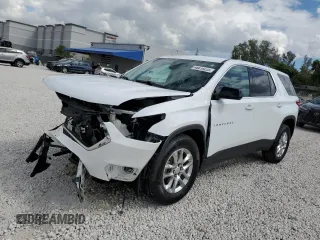 2019 Chevrolet Traverse LS with VIN 1GNEVFKW3KJ264085, listed as a Copart auction lot 46819225 with 69,879 mi miles and Non Repairable. Bid and sale history available at carsss.com. Image 1.