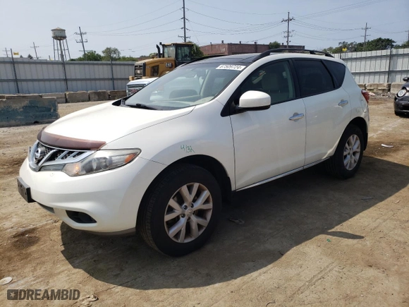 2012 Nissan Murano SV with VIN JN8AZ1MW3CW230278, listed as a Copart auction lot 67509724 with 161,136 mi miles and Salvage Title. Bid and sale history available at carsss.com. Image 1.