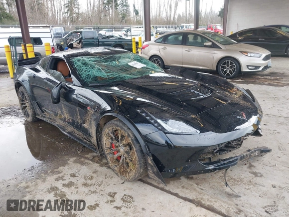 2015 Chevrolet Corvette Z06 3LZ with VIN 1G1YU2D67F5606353, listed as a IAAI auction lot 41500987 with 20,876 mi miles. Bid and sale history available at carsss.com. Image 1.