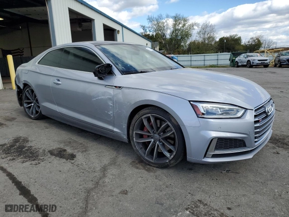 2018 Audi S5 Coupe Prestige with VIN WAUR4AF51JA093401, listed as a Copart auction lot 75174444 with 67,483 mi miles and Salvage Title. Bid and sale history available at carsss.com. Image 4.