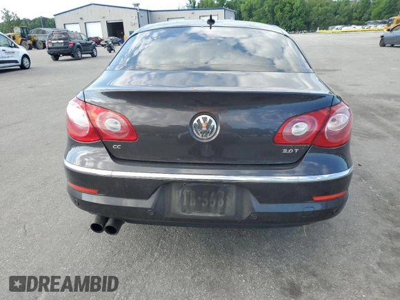 2010 Volkswagen CC Luxury with VIN WVWHL7AN3AE520131, listed as a Copart auction lot 55676515 with 111,128 mi miles and Salvage title. Bid and sale history available at DreamBid. Image 6.