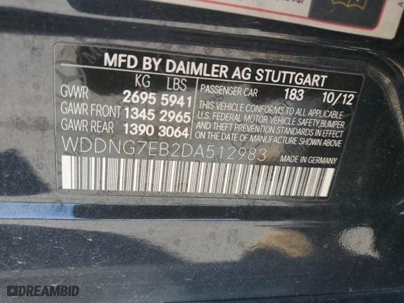 2013 Mercedes-Benz S-Class S 63 AMG with VIN WDDNG7EB2DA512983, listed as a Copart auction lot 50145255 with 92,196 mi miles and Salvage Title. Bid and sale history available at carsss.com. Image 14.