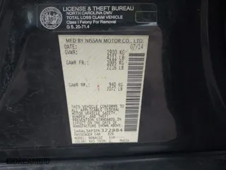 2015 Nissan Altima 2.5 with VIN 1N4AL3AP3FN322884, listed as a IAAI auction lot 41884854 with 274,298 mi miles. Bid and sale history available at carsss.com. Image 9.