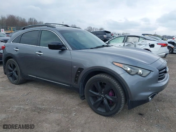 2016 Infiniti QX70 with VIN JN8CS1MU1GM670819, listed as a IAAI auction lot 41890593 with NaN miles. Bid and sale history available at carsss.com. Image 1.