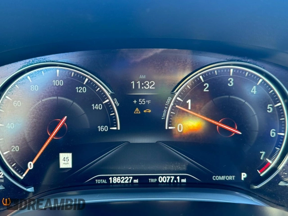 2016 BMW 7 Series 750i with VIN WBA7F0C53GGM20435, listed as a Copart auction lot 77656554 with 186,227 mi miles and Clean Title. Bid and sale history available at carsss.com. Image 8.